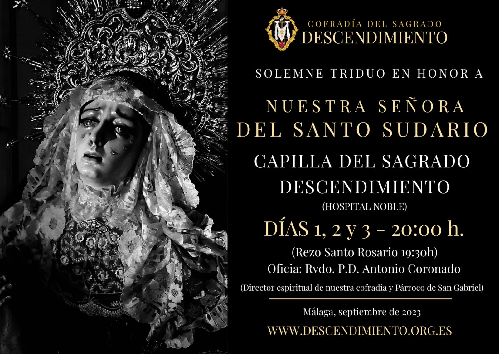 Triduo en honor a Nuestra Señora del Santo Sudario