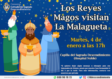 Cartel anunciador de la visita de Sus Majestades