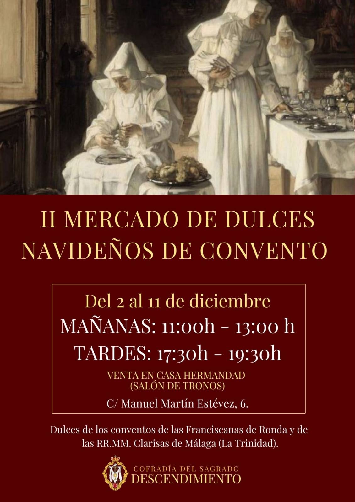 Segundo mercadillo de dulces navideños de convento