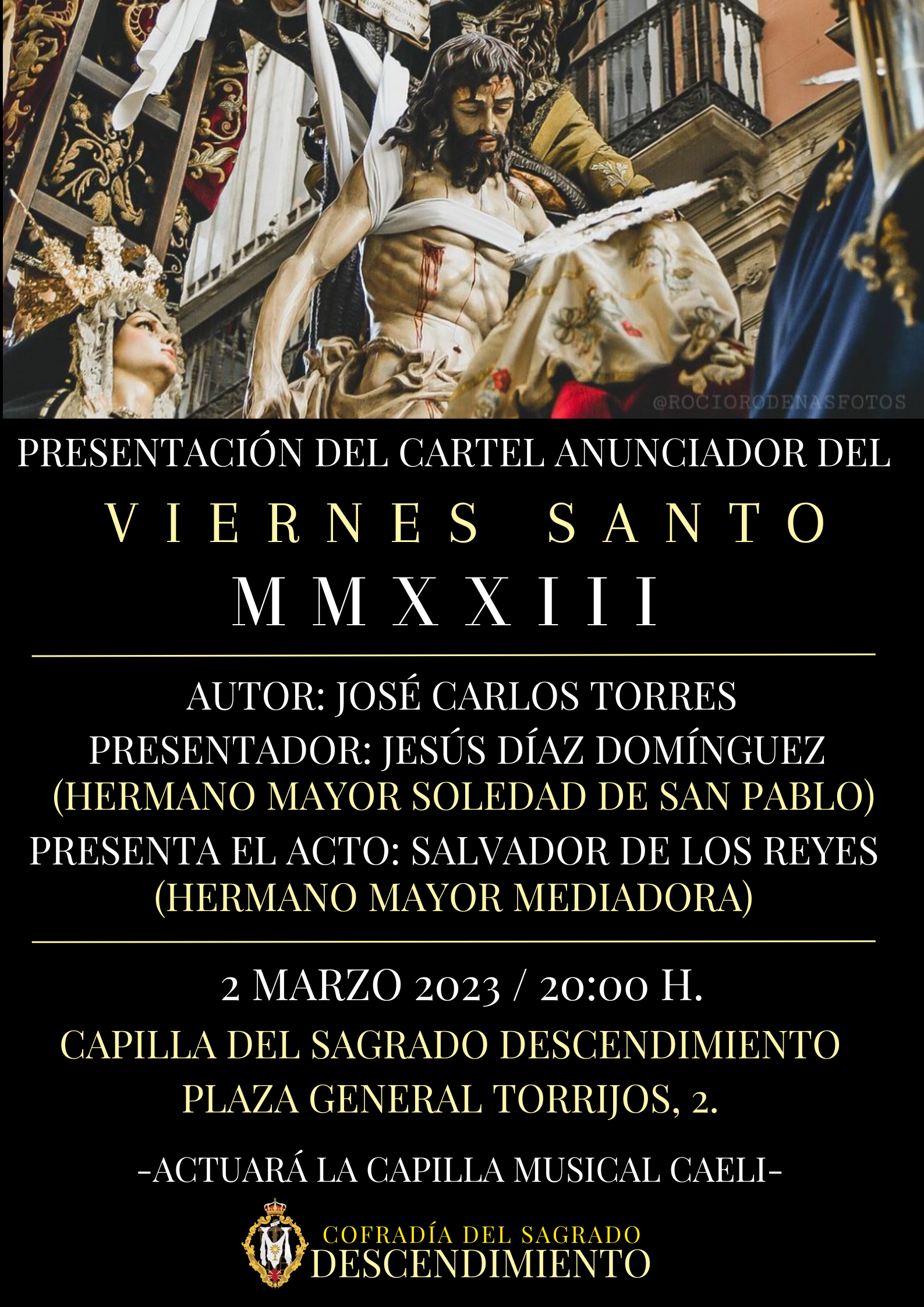 Presentación del cartel anunciador de nuestra próxima estación de penitencia.